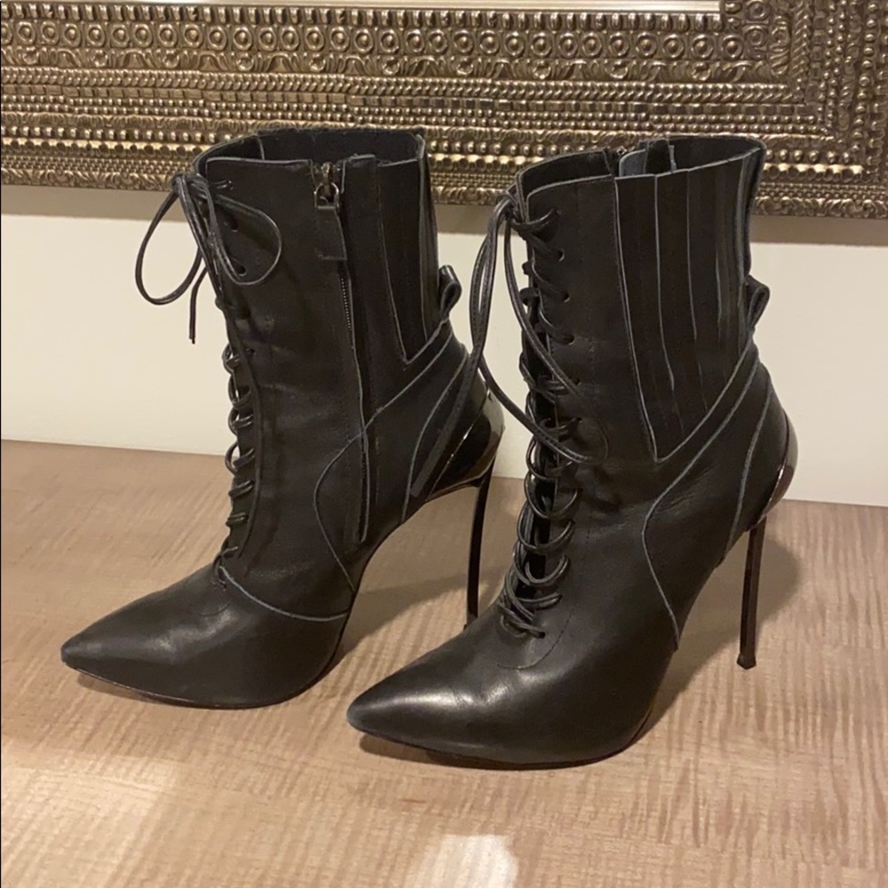 Casadei Techno Blade Black ankle boots Size 39
